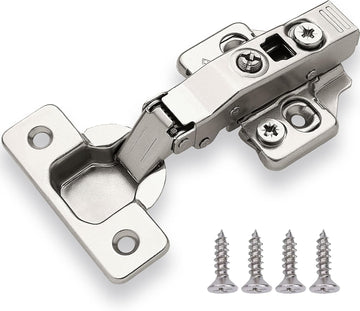 Full Overlay European Soft Close Cabinet Hinges Cabinets (20 Pcs) -105° Frameless Concealed Cabinet Door Hinge -6 Way