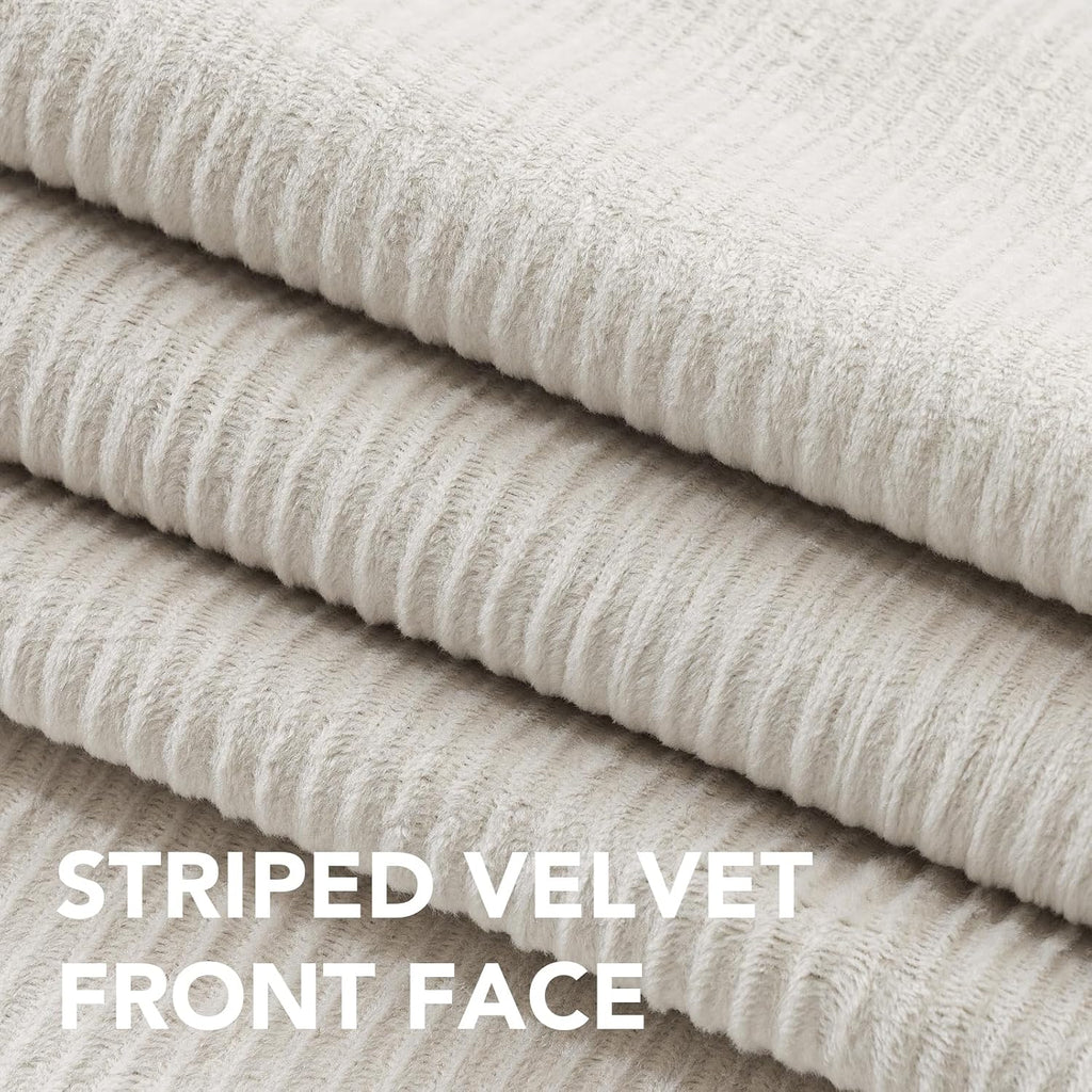 Velvet 100% Blackout Curtains for Living Room Full Light Blocking Curtains Thermal Insulated Room Window Drapes Soft