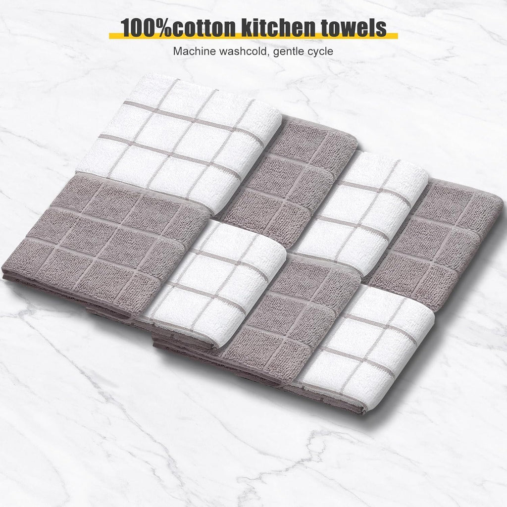 Oven Mitts Kitchen Towels and Dishcloths Pot Holders Sets, Oven Gloves Kitchen Dish Towels 500 Degree Heat Resistant
