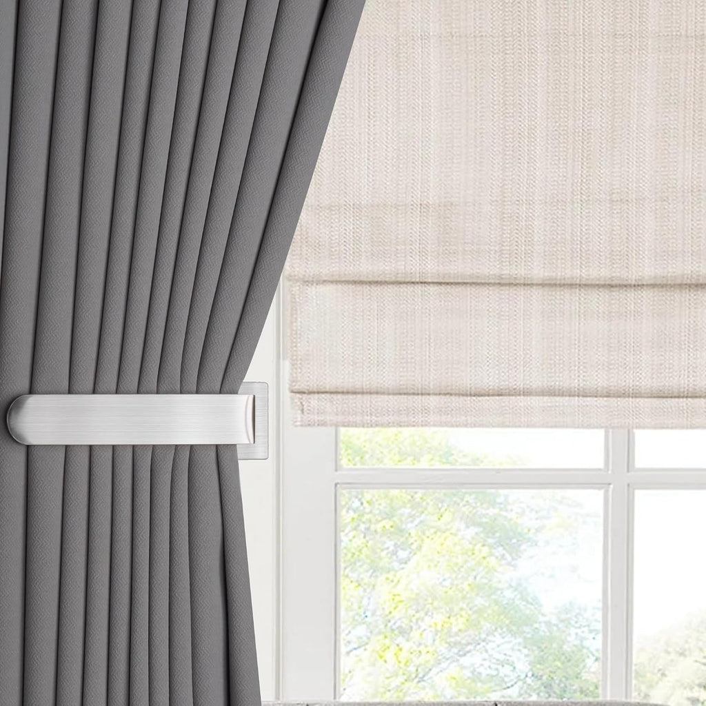2 Pack Metal Curtain Holdbacks Modern Curtain Tiebacks L Shaped Curtain Hooks for Wall Curtain Pull Backs Curtain