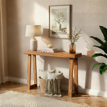 Classic Console Table, 36 Inch, Pecan