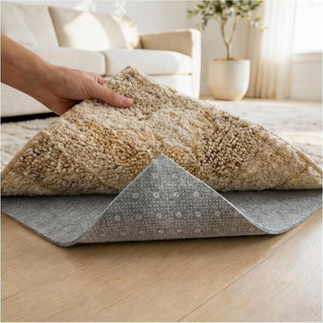 Felt Rug Pad with Gripper Dots, 2x8 Ft Non-Slip Rug Underpad with PVC Backing, 1/6" Thick Cushioned Carpet Pad - Set of 16