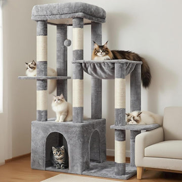 Heavy Duty Cat Tree with Large Base for Large Indoor Cats