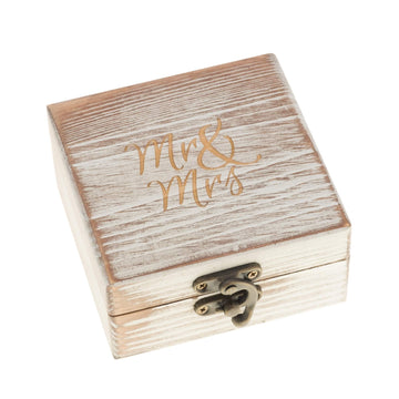 Wood Ring Box for Wedding Ceremony Rustic Vintage Ring Bearer Box, Unique Engagement Ring Holder Boxes for Marriage