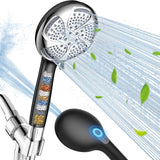 Filtered Shower Head with Handheld, High Pressure 7-Spray Showerhead with Filters for Hard Water