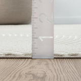 Abani Neutral Cream Area Rug 5' x 8' | White Luxury Zen Carpet | Minimalist Ivory Rugs for Bedroom
