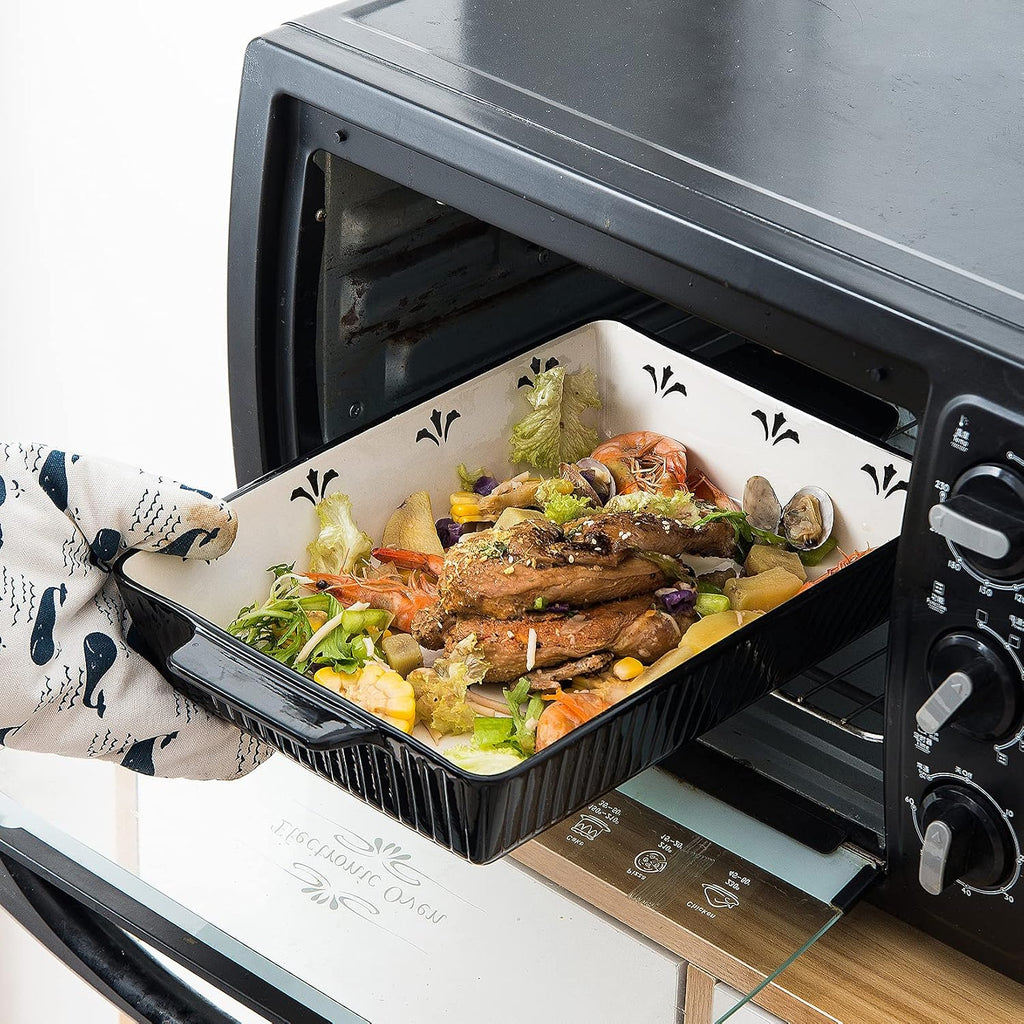 Dishes Bakeware Set Ceramic Casserole Dish, Rectangular Shape, Oven safe, Nonstick, for Cooking, Cake Dinner
