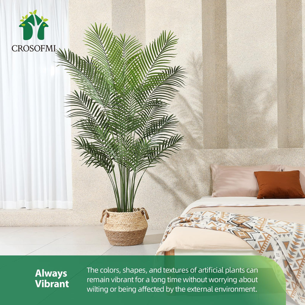 6FT Artificial Areca Palm Tree, 15 Leaves, 1 Pack