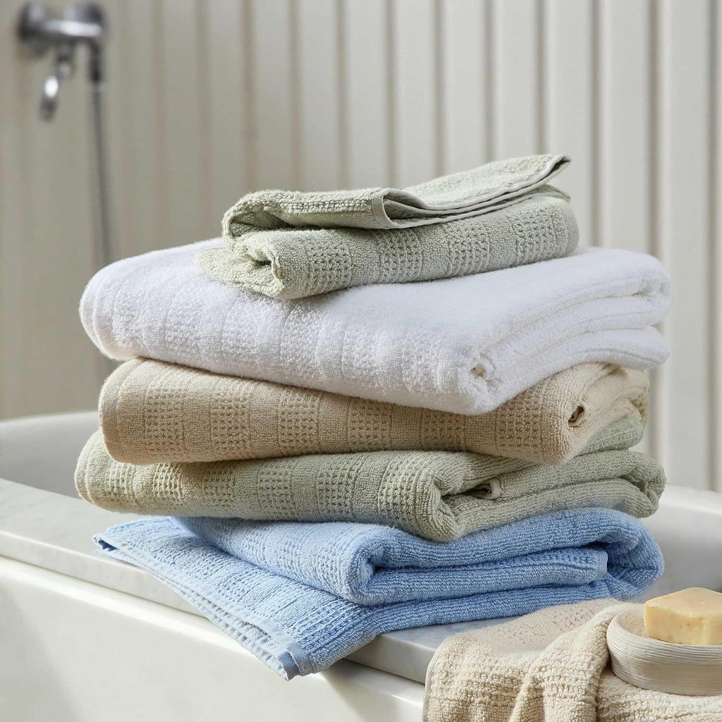 Bath Towels, Soft & Absorbent 100% Cotton Towels, Solid 500 GSM, 6-Piece Bathroom Towel Set with Textured Weave