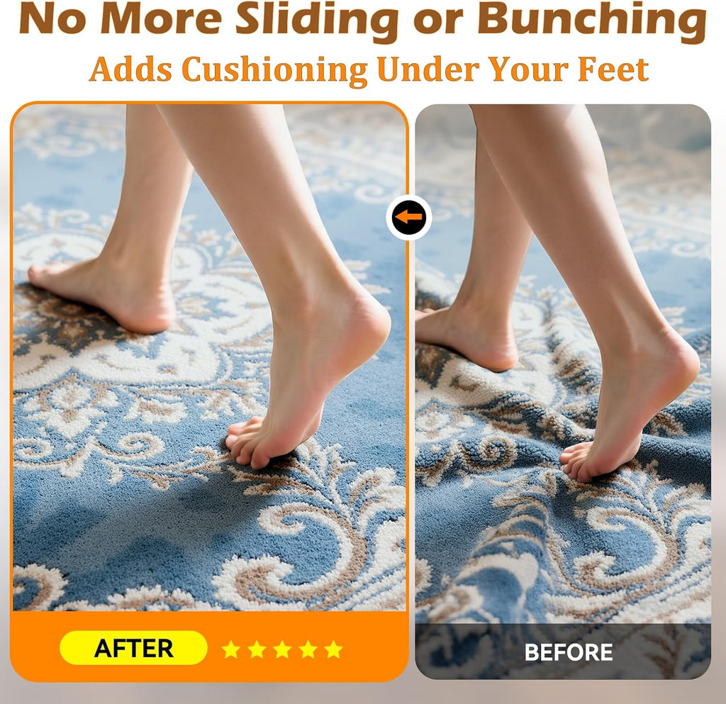 6'x9' Non‐Slip Rug Pad, 1/8" Thick Cushioned - Set of 54
