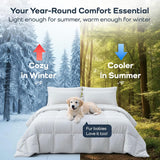 Cooling Down Alternative Comforter - Hypoallergenic Queen Duvet Insert Lightweight