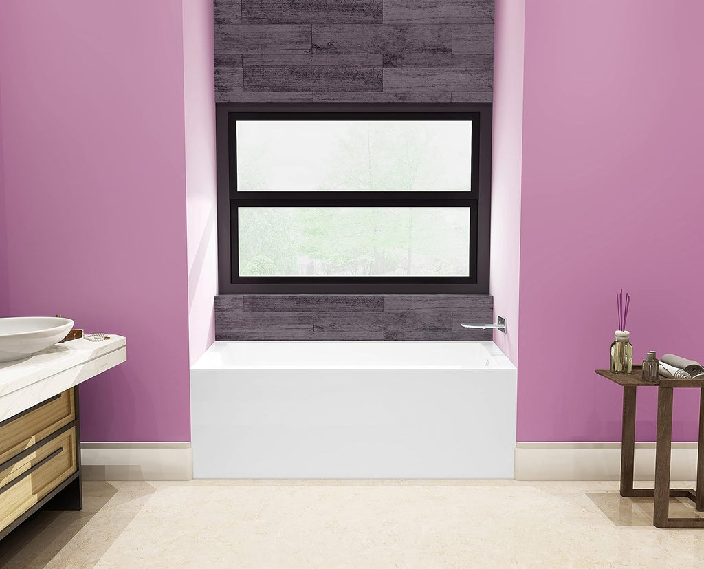 VTAP543022R Aqua Eden Alcove Tub, White