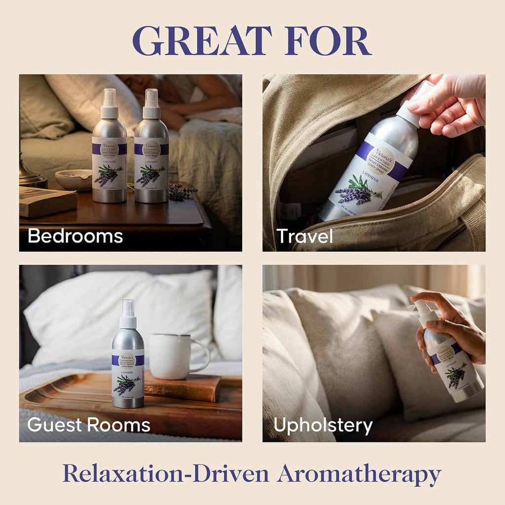Linen Spray - Aromatherapy Pillow Mist, 2 Pack, 8oz - Set of 2