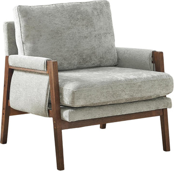 Kelly Mid-Century Modern Accent Armchair, Gray