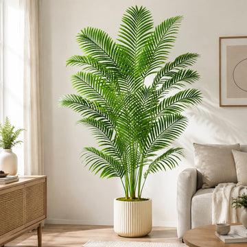 6FT Artificial Palm Tree, Realistic Tropical Fake Plants Indoor