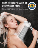 Shower Head with Handheld, High Pressure Handheld Shower Head with 80" Extra Long Stainless Steel Hose & Adjustable