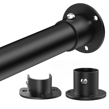 Closet Rod, 1.3" Heavy Duty Adjustable Hanging Rod 17-51 Inch