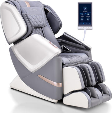 4D Massage Chair, Dual Mechanism 4D+2D Massage Chair Full Body, Waist & Shawl Heating with Extended SL-Track, Foot &