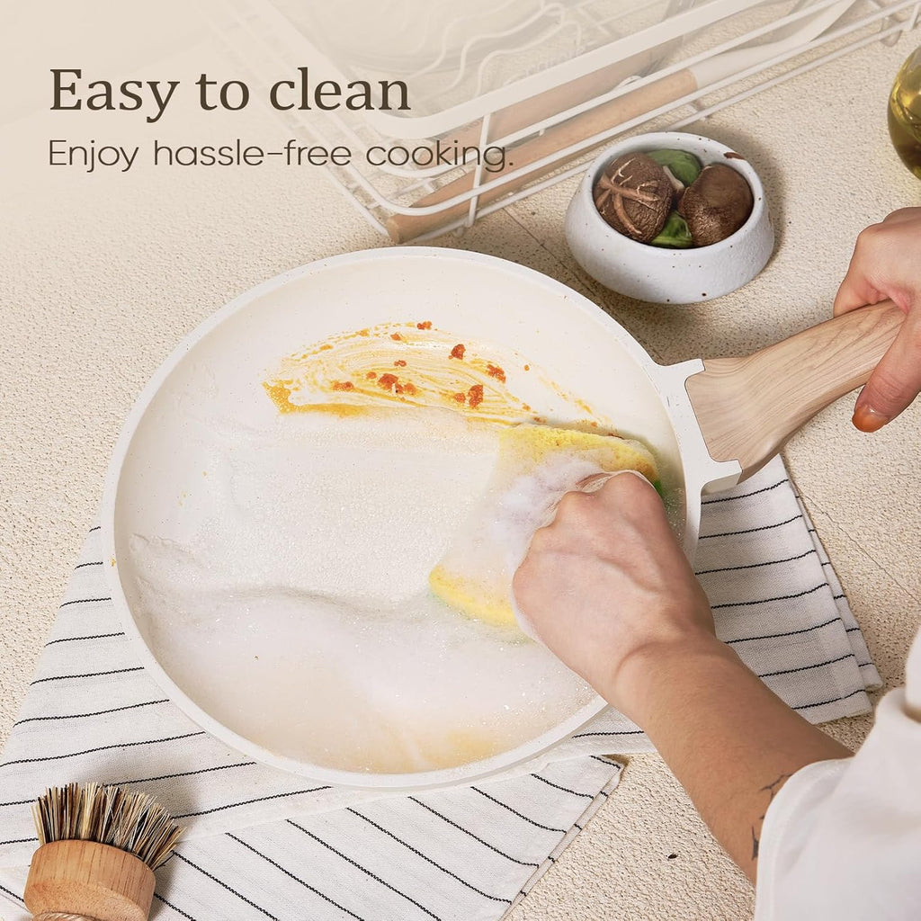 21pcs Pots and Pans Set, Nonstick Cookware Sets, with Egg Pan | Induction Kitchen Cooking Set, Durable, Easy Food