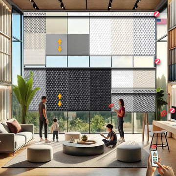 Motorized Solar Screen Roller Shade, 1% Openness, Custom Size