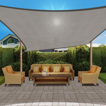 Sun Shade Sail,UV Protection Beach Shade Canopy Wind Sail | Heavy Duty,Tear and Rust Resistant Patio sail Shade for