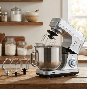 7.5QT Stand Mixer, 10-Speed Tilt-Head Electric Food Mixer with Stainless Steel Bowl, 660W Motor, Dough Hook, Whisk &