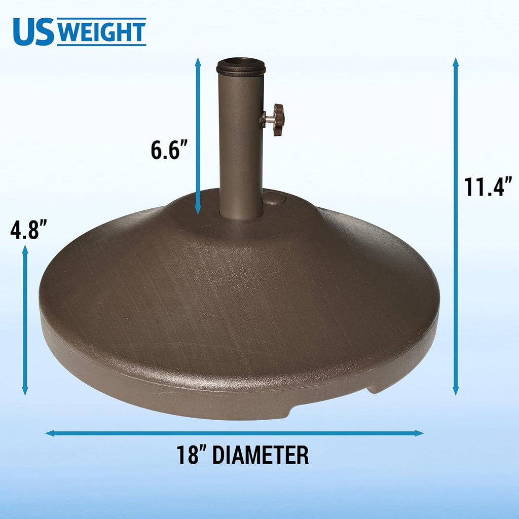30 Pound Umbrella Base - Weighted Umbrella Base for Use with Patio Table - Heavy Duty Base- Made in The USA