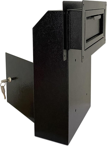 Door Drop Box, Mail Slots for Mail, Rent, Deposit, and Night Key - Black