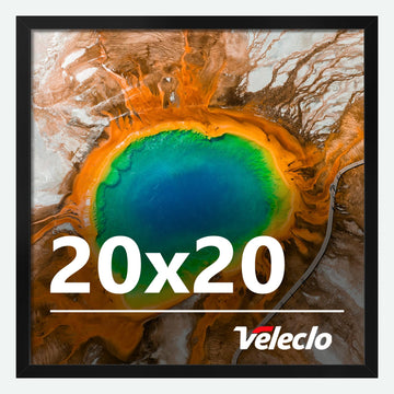 20x20 Picture Frame for Wall Display, 20x20 Black Picture Frame with Shatter Resistant Plexiglass, Stable and Sturdy