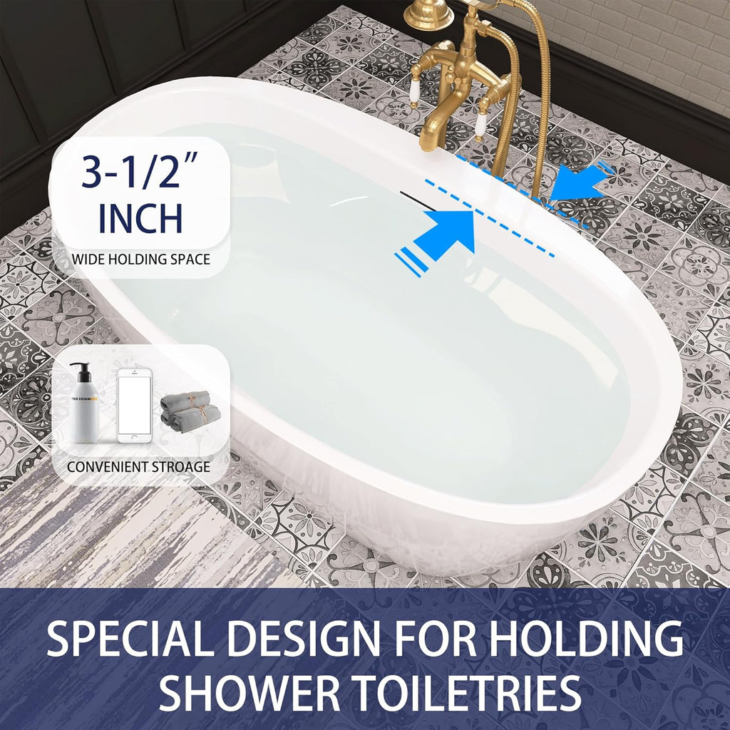 59" Acrylic Free Standing Tub, Stand Alone Tub, Freestanding Bathtub, Soaking Bathtub, cUPC Certified, YL(Glossy White)