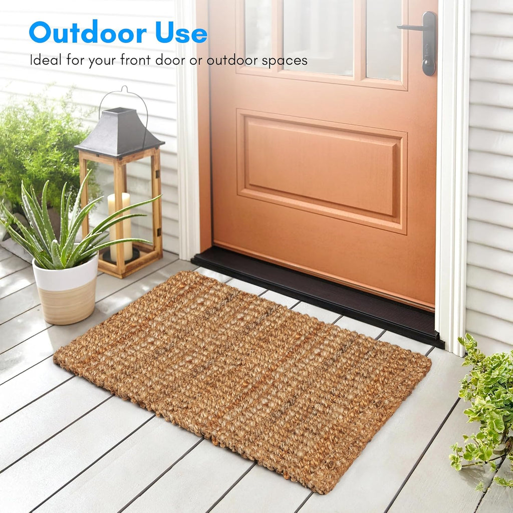 Handwoven Jute Rug - 2'x3', Natural Fiber Area Rug, Eco-Friendly, Durable, Versatile Accent Rug for 