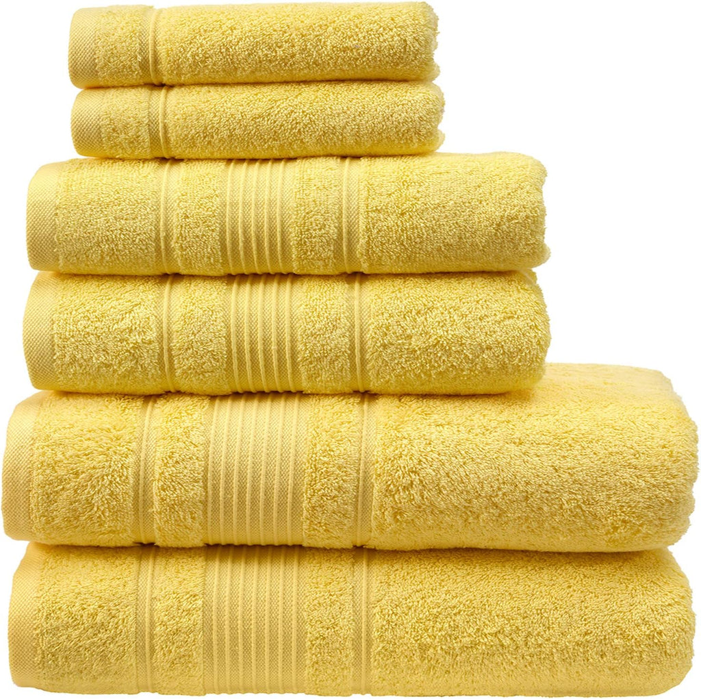 6-Piece Bath Towels Set, 100% Turkish Cotton Premium Quality Bathroom Towels, Soft and Absorbent Turkish Towels, Set