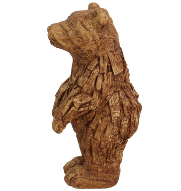 Brown Bear Statue Home Decor Statue Rustic Home Decorations, Boho Sculpture Resin Animal Collectible Figurines for