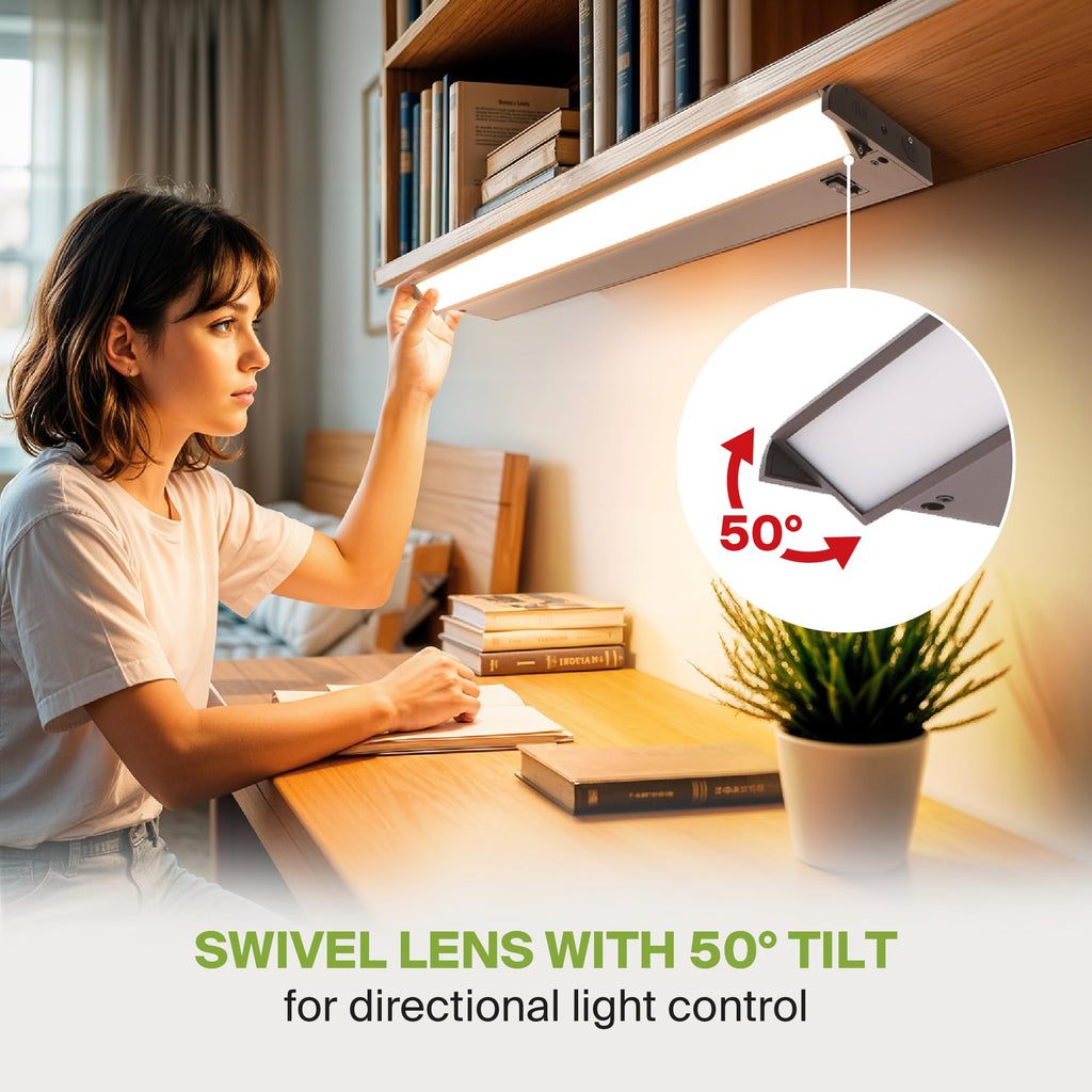 Bronze Swivel LED Under Cabinet Light, 32 Inch 16W, Plug in/Hardwired