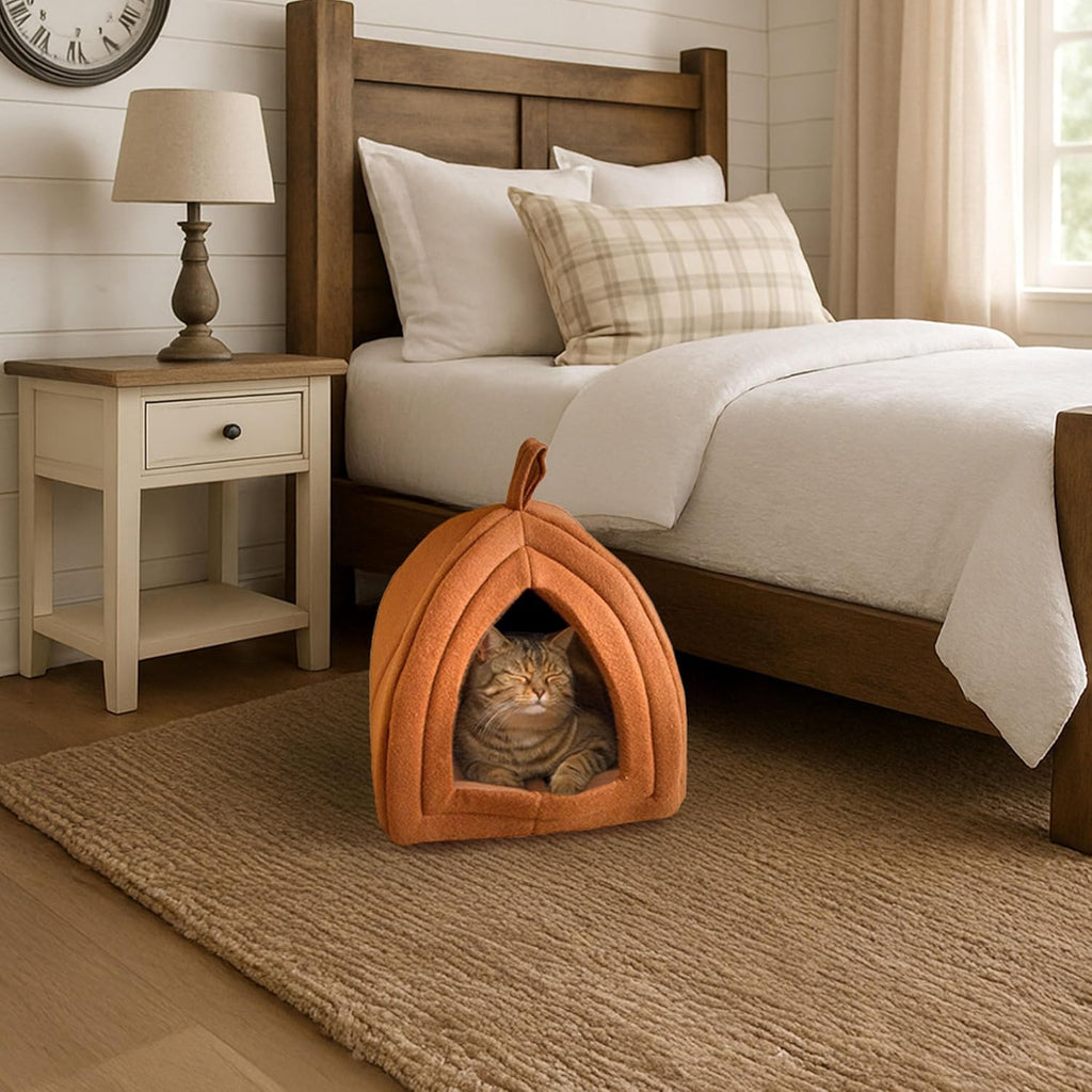 Cat House - Indoor Cat Bed with Removable Foam Cushion