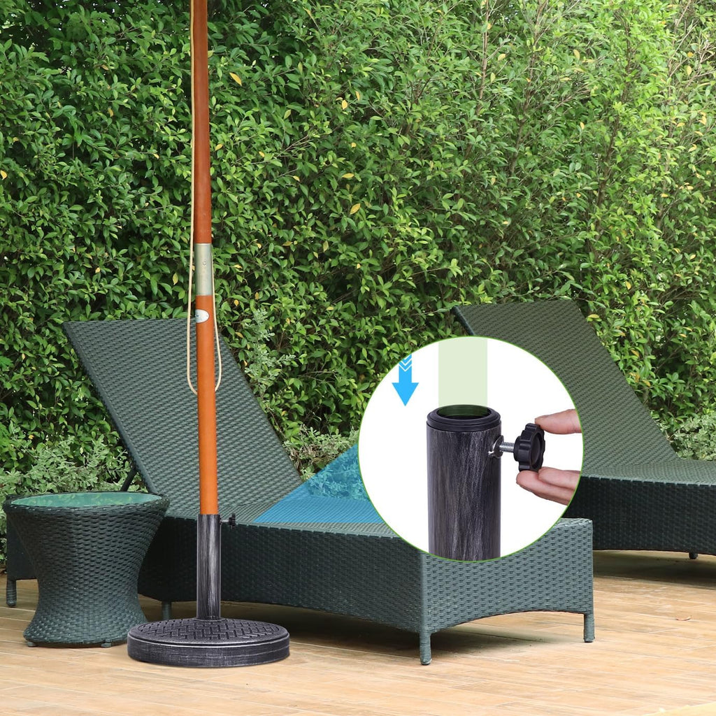 26.5 Lb Umbrella Stand, Patio Umbrella Base, 15 in Diameter