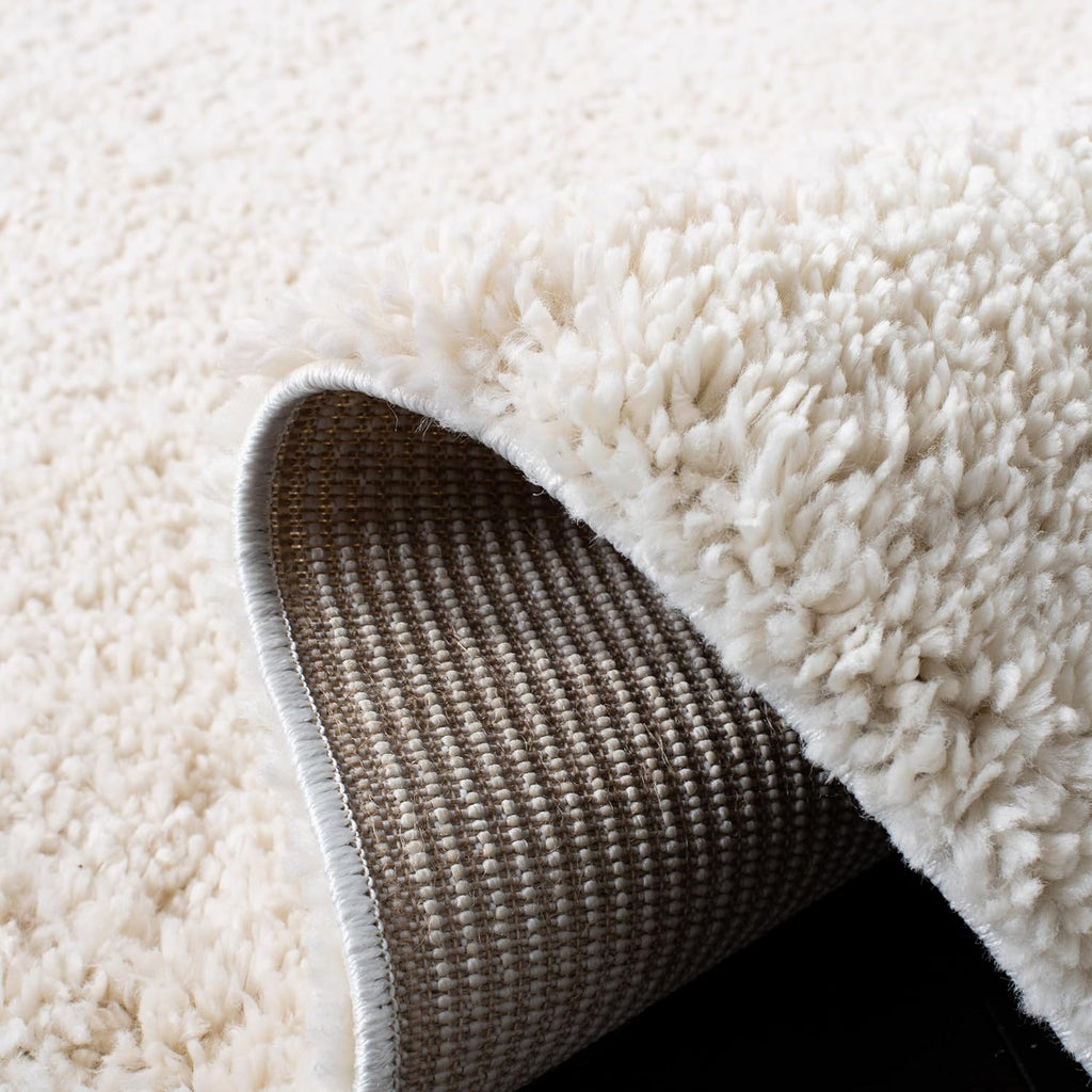 August Shag X-Large Area Rug - 12' x 15', Ivory, Solid Design, Non-Shedding & Easy Care, 1.2-inch Thick