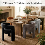Modern Chenille Dining Chairs Set of 4, Upholstered Barrel Chairs with Arms Comfy Accent Side Chairs for Living