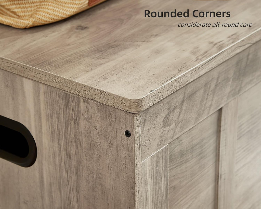 51.2" Storage Chest Extra Large,Storage Bench with 2 Safety Hinges,Shoe Bench,51.2 * 15.7 * 19.1 inches,Wooden Trunk