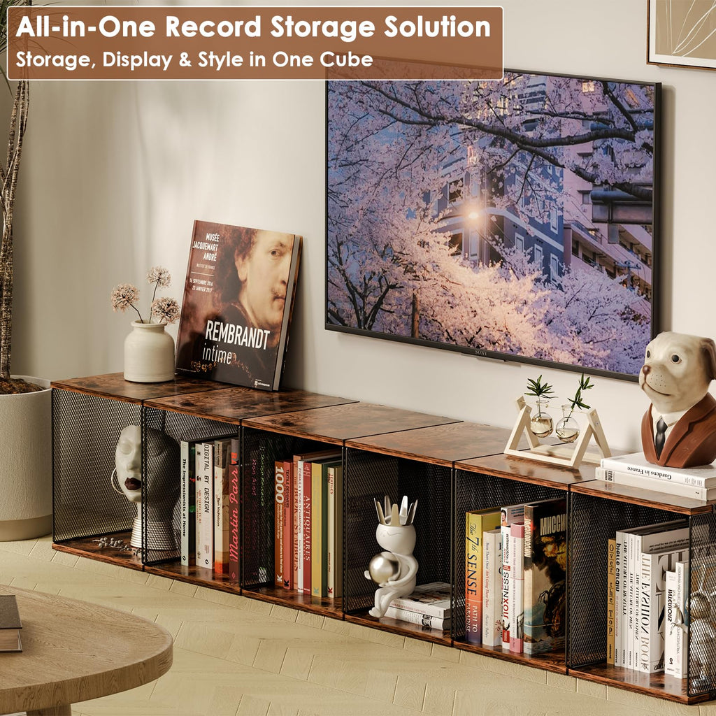 4 Cube Vinyl Record Storage