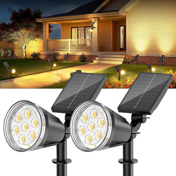 Spot Lights Outdoor Waterproof: 1000LM Big Adjustable Spotlight - 2-in-1 15Hrs+ Long Lasting Spot Light - Solar