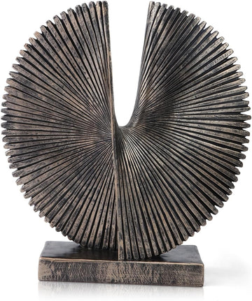 Abstract Round Decorative Sculpture , Dining Living Room Desk Decor,Geometric Home Decor Statues,Shelf Top Decor