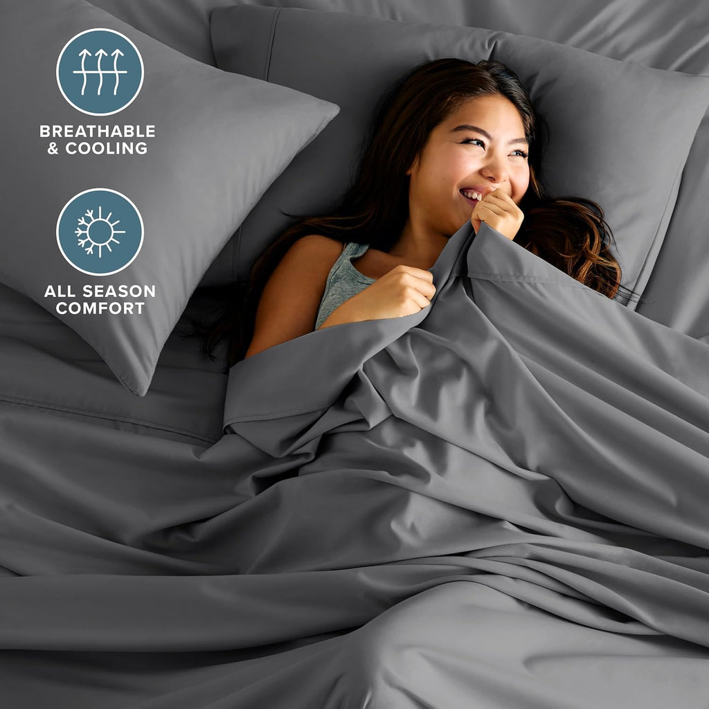 Sheet Set - 1800 Ultra-Soft Microfiber Bed Sheets - Double Brushed - Deep Pockets - Easy Fit - 4 Piece Set