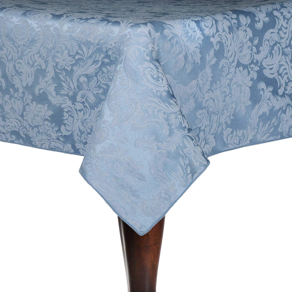 Vintage Damask Miranda 60 x 84-Inch Oval Tablecloth Slate Blue