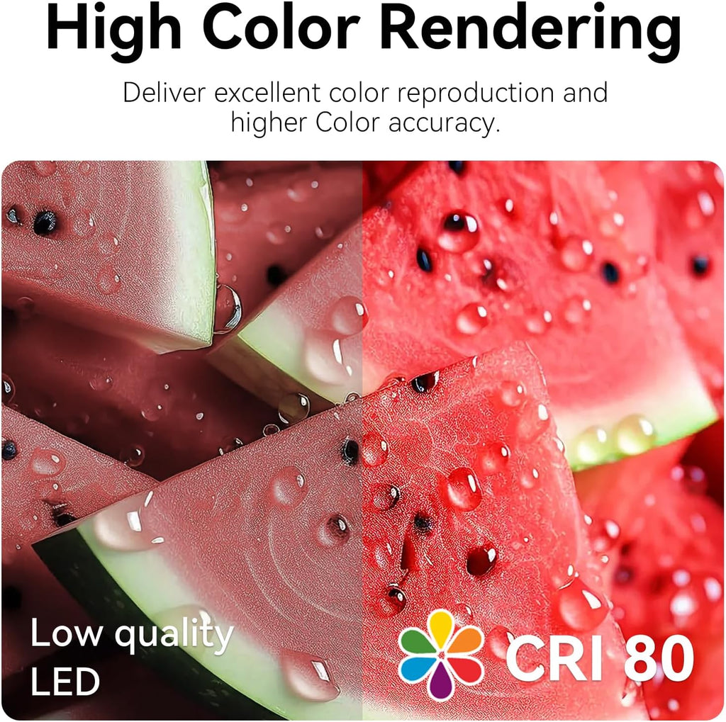 6 Pack LED Light Bulbs 60 Watt Equivalent, Daylight White 5000K A19, Efficient 9W, E26 Standard Base, 800 LM Energy