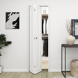 24 in.x 80 in. Bifold Barn Door, 1 Panel Shaker Style White Primed Bifold Closet Door, Hollow Core I