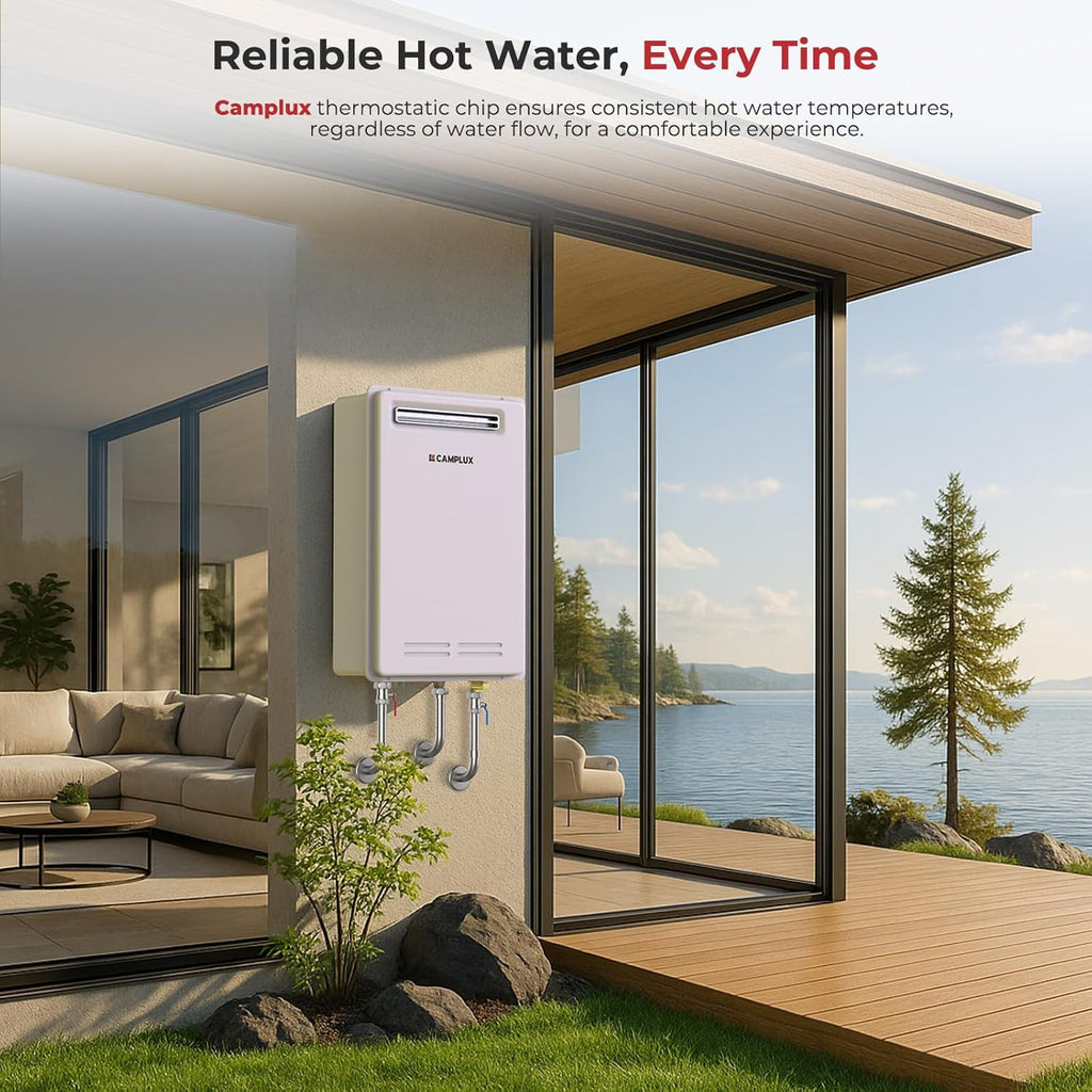 Climatech 5 Tankless Water Heater Propane Outdoor 6.86 GPM Up to 8.4 GPM, 199