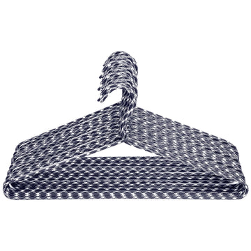 Clothes Hangers 30 Pack Stylish Fabric Wrapped Metal, Space Saving Coat, Velvet, Pant Hangers for Closet