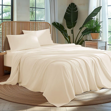 100% Egyptian Cotton Sheet Set 4 Piece, Luxury 1000 Thread Count