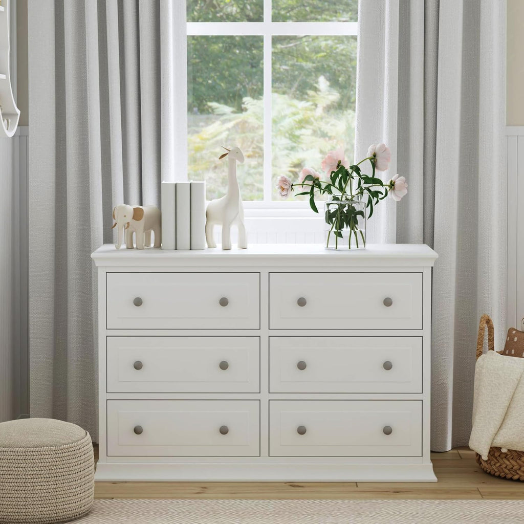 6-Drawer Double Dresser in White